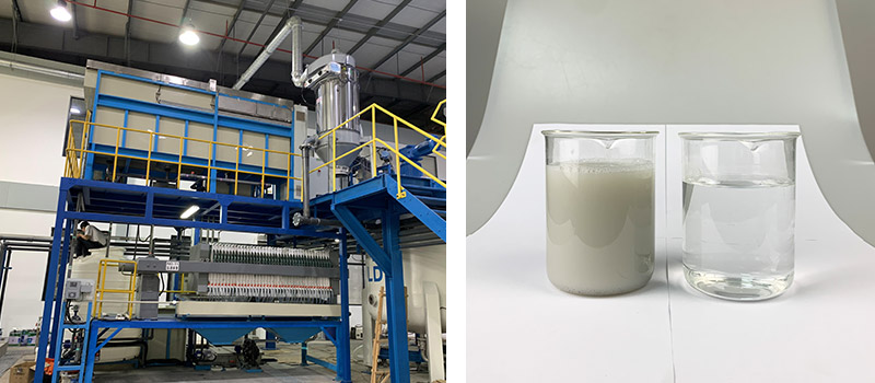 上海曹楊建筑粘合劑水性油漆廢水處理設備案例